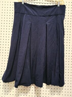 Source Unknown Navy Pleated Skirt